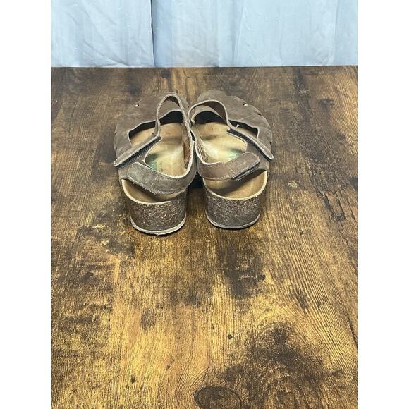 BioNatura SOLO Leather Mary Jane Closed Toe Sandals Size 7/38 Cork Brown - Picture 3 of 14